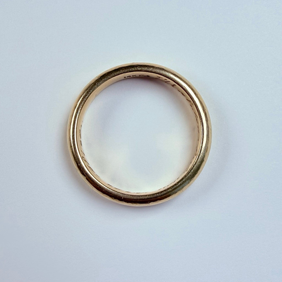 14K Solid Yellow Gold Frederick Goldman Classic Solid 4MM Band Vintage Ring SZ 9 - Picture 5 of 9